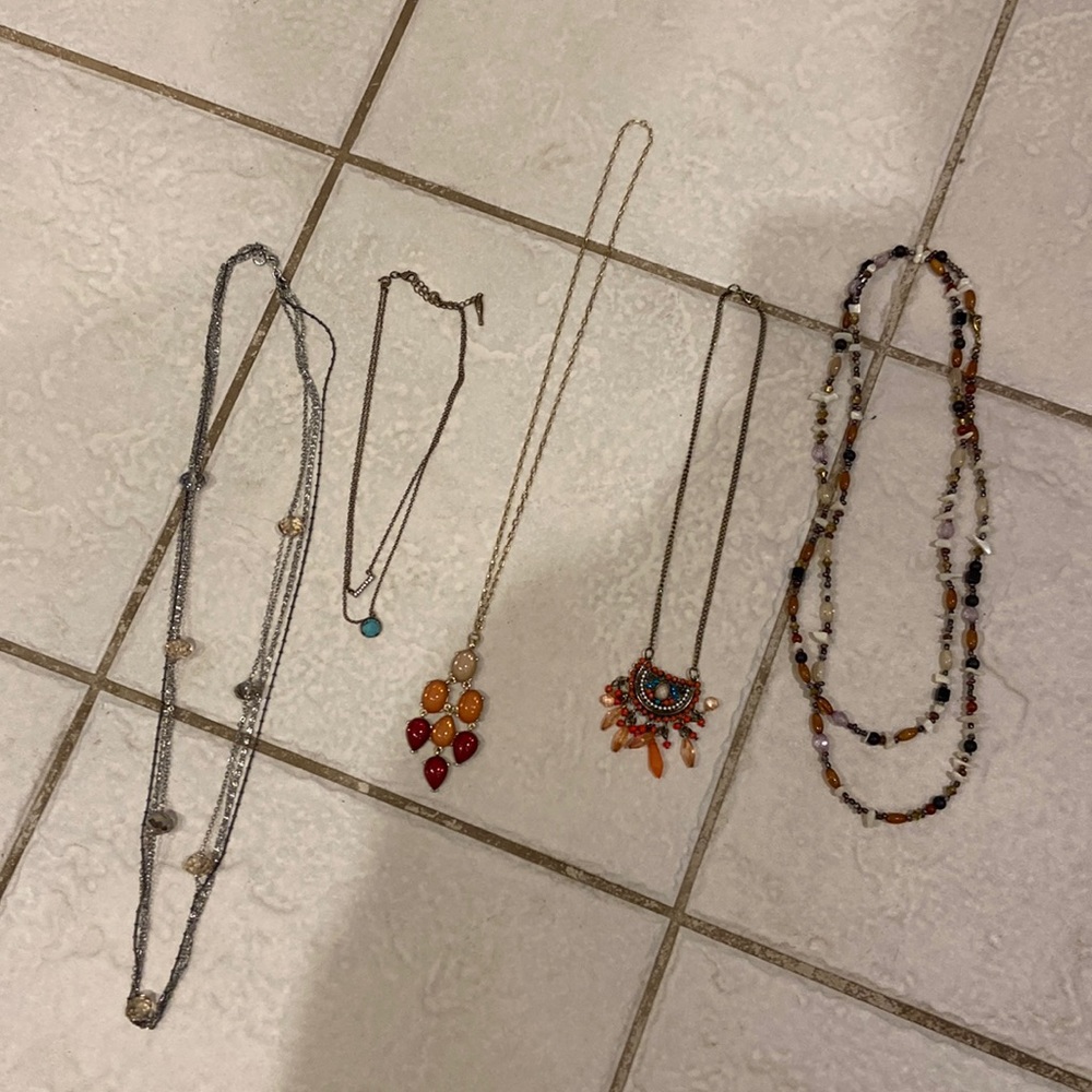 Set of four necklaces
